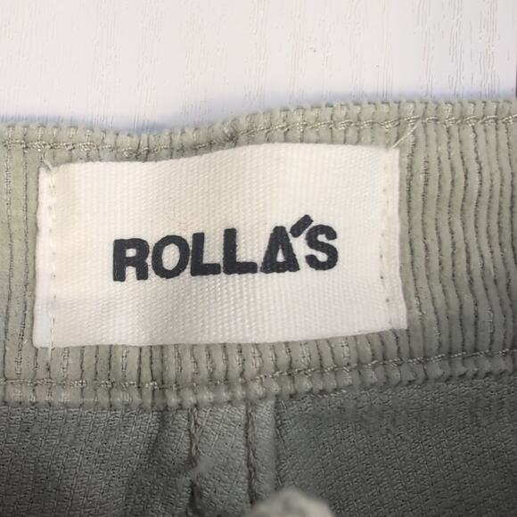 Rolla’s Eastcoast Flare Pants Women’s 26 (M 24x28.5) Corduroy Green High Rise - Picture 5 of 13